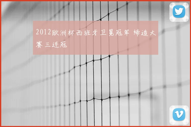 2012欧洲杯西班牙卫冕冠军 缔造大赛三连冠